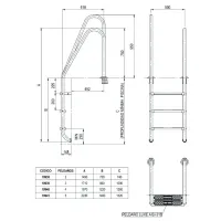 Asymmetrical pool ladders AstralPool - 2