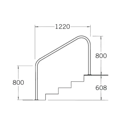 Pool exit handle - Internal and external anchorage AstralPool - 2