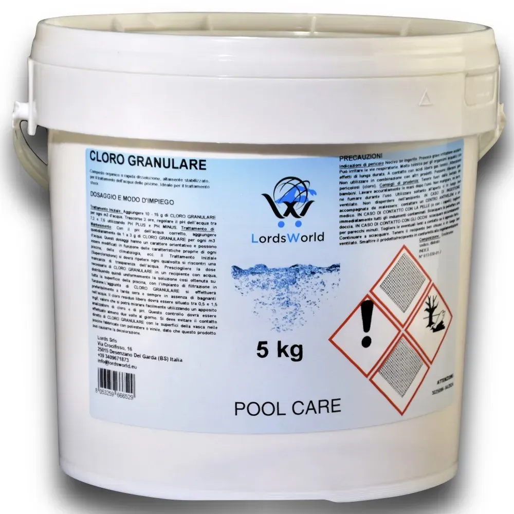 Granulair 56% dichloor - Snel oplossend chloor biocide LordsWorld - 3