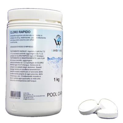 Comprimés de dichlore 30g 56% - Biocide à dissolution rapide de chlore LordsWorld - 1