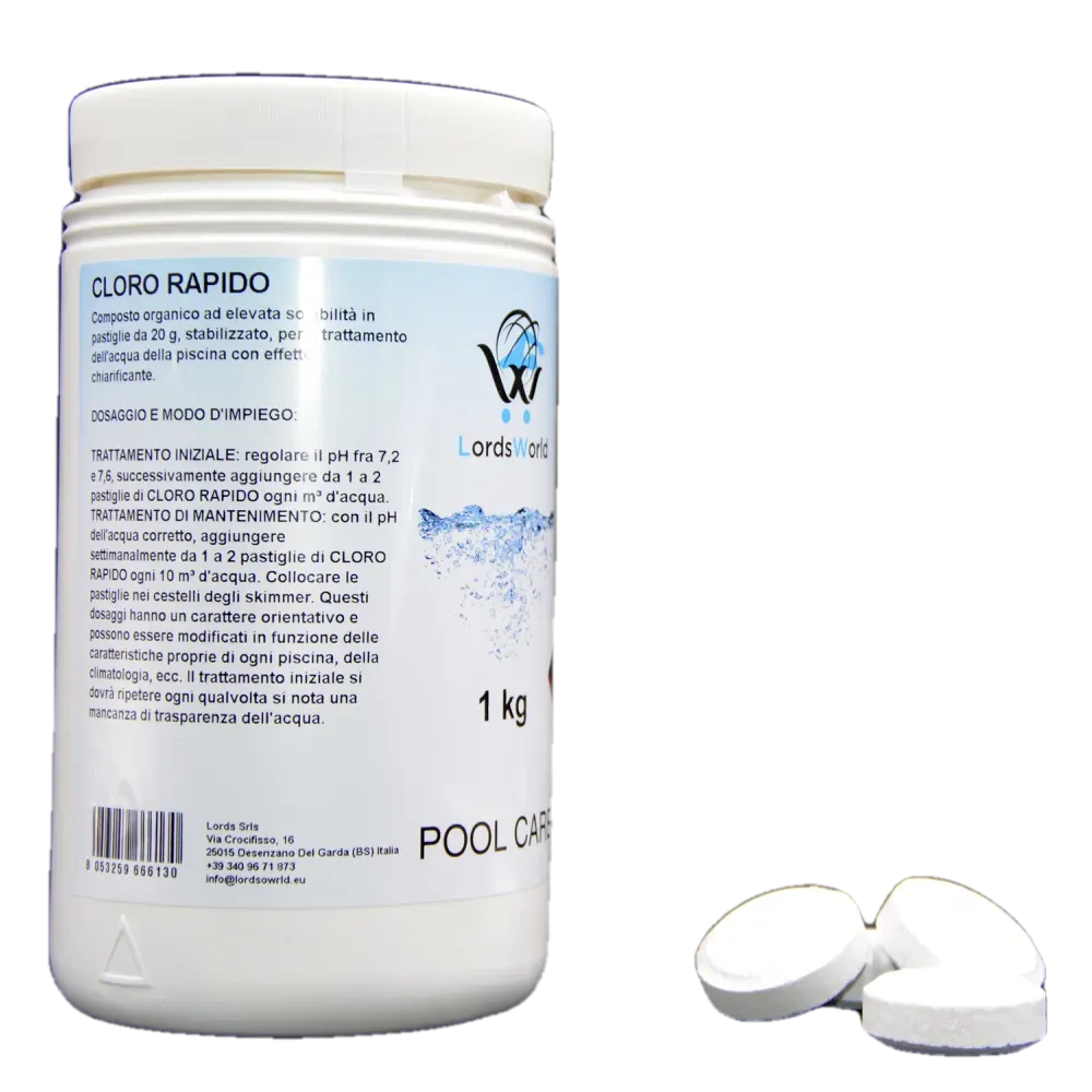 Comprimés de dichlore 30g 56% - Biocide à dissolution rapide de chlore LordsWorld - 1