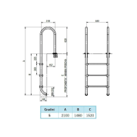 Échelle de piscine avec main courante étroite AstralPool - 4