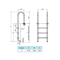 Poolleiter mit schmalem Handlauf AstralPool - 4