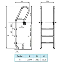 Poolleiter mit Handlauf - Mischmodell LUXE AstralPool - 3