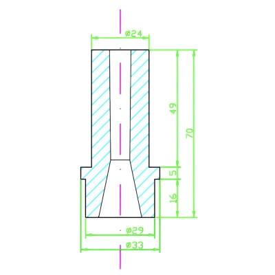 Boquilla para arenado - Carburo de tungsteno con brida LordsWorld - Sabbiatrici & Accessori - 2