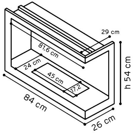 inserto de bioetanol de 4.11 kW/h chimenea de lado derecho 00093 Gmr - Trading - 2