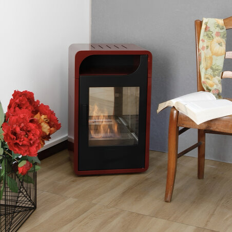 3 kW bordeaux belüfteter Bio-Kamin FIAMMETTA Jr 00252 Gmr - Trading - 2