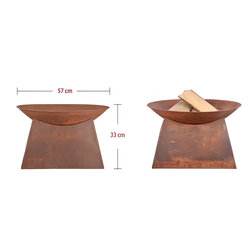 Brasero en acier au carbone effet rouille - VENERE 01810 Gmr - Trading - 3