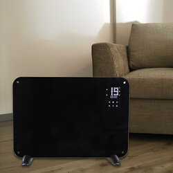 Pannello riscaldante in vetro nero 500/1000W - LEO 12702 Gmr - Trading - 2