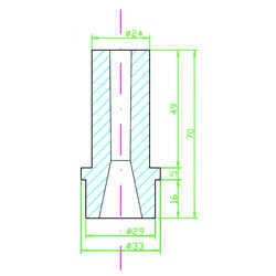 Sandblasting nozzle - Flanged tungsten carbide LordsWorld - Sabbiatrici & Accessori - 2