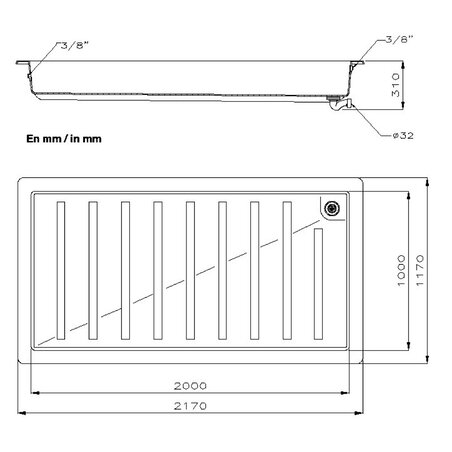 Lavapiés de piscina - Rejilla de drenaje - Uso público AstralPool - 3
