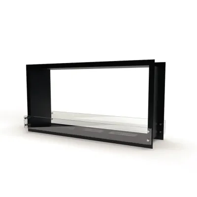 3,7 kW/h bi-frontaler Bio-Kamin - SCHWARZ 00086 Gmr Trading - 1