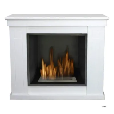 3.0 kW/h White bio fireplace - Raffaello 00089