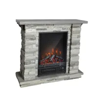 chimenea eléctrica TIGULLIO de 2.5 kW/h - Piedra gris 00178 Gmr Trading - 2