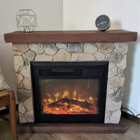 chimenea eléctrica estilo piedra de 2.5 kW/h - SASSO 00194 Gmr Trading - 2