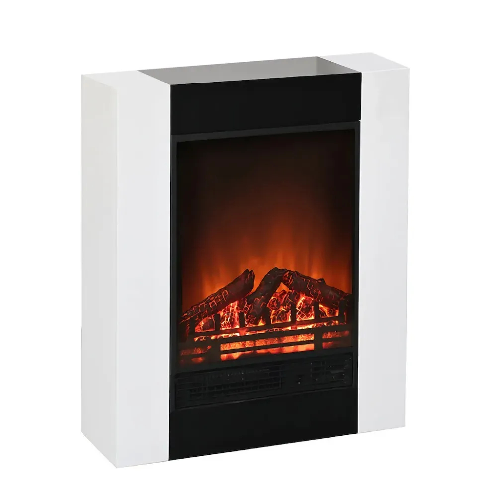 1500W weißer elektrischer Kamin - Einstellbare Flamme 00249 Gmr Trading - 1