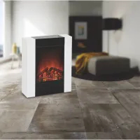 1500W weißer elektrischer Kamin - Einstellbare Flamme 00249 Gmr Trading - 2