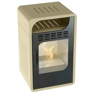 2.5 kW/h biege ventilated bio fireplace - FIAMMETTA Jr 00253