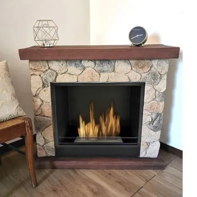 2,5 kW/h Bio-Kamin im Stein-Stil - SASSO 00261 Gmr Trading - 2