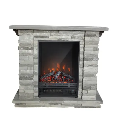 2.5 kW/h Grey stone-style bio fireplace - TIGULLIO 00263 Gmr Trading - 1