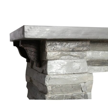 2,5 kW/h Grauer Stein-Stil Bio-Kamin - TIGULLIO 00265 Gmr - Trading - 4